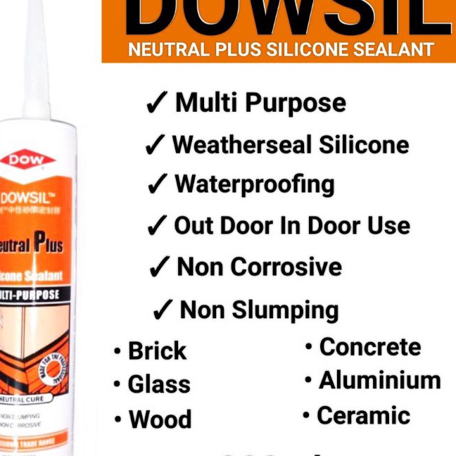 KI3 Silicone Sealant DOWSIL NEUTRAL PLUS  Lem Kaca Dowsil Netral Plus