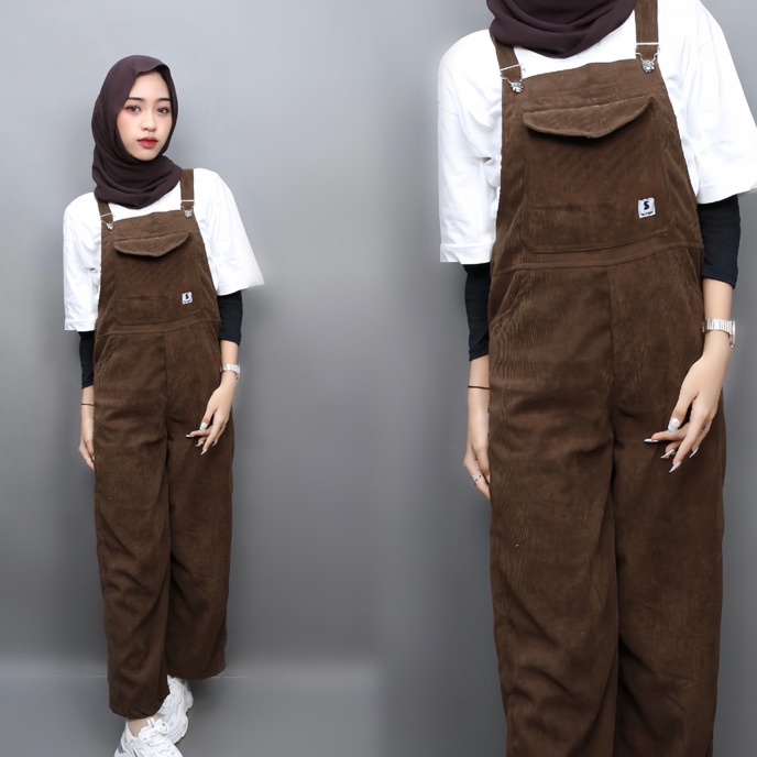 Termurah StiegoVol 2 Overall corduroy wanita Celana Kodok Overal