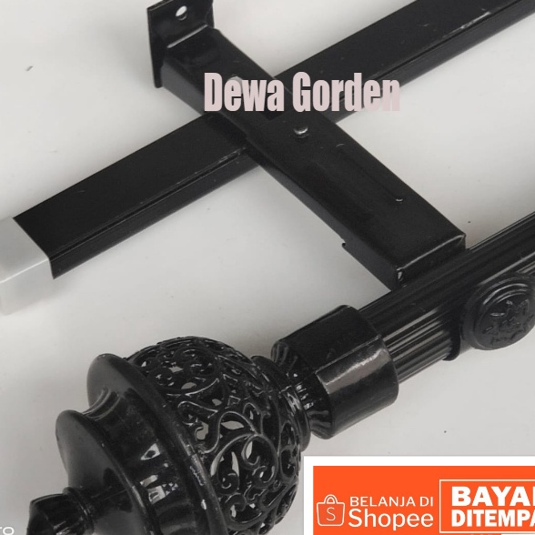 KI3 Batang Gorden 3m Tiang Gorden 4m Double Full set Lengkap Besi Gorden  Rell Vitrase Ukuran 3 Mete