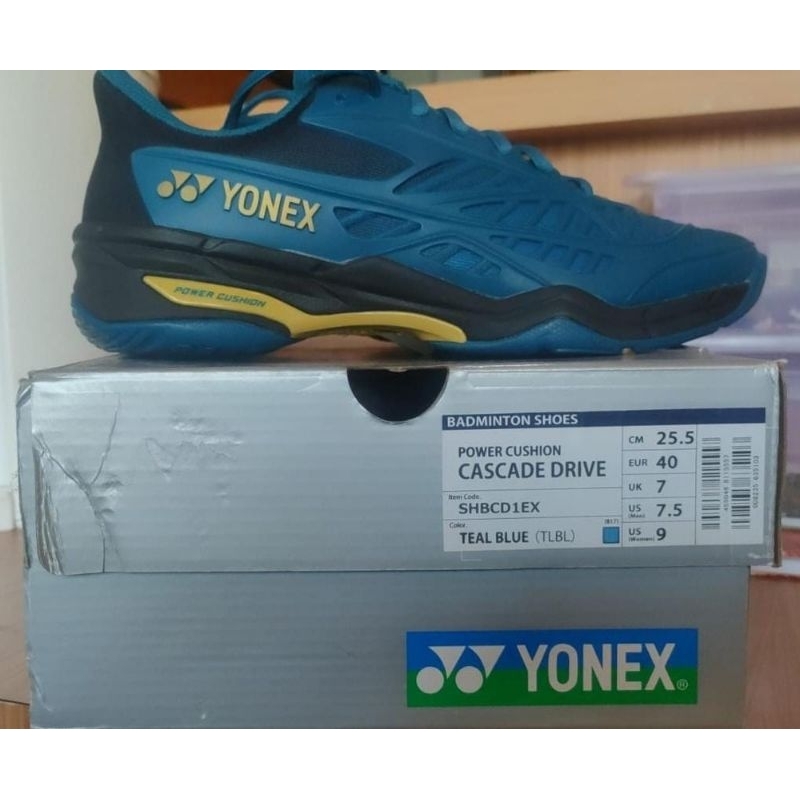 Sepatu Badminton Yonex Cascade Drive Teal Blue Original