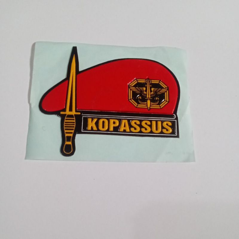 

stiker embos kopassus baret