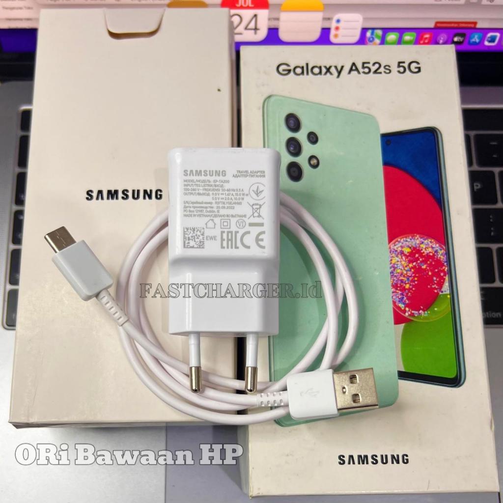 Charger Samsung A52s 15 Watt Fast Charging Original Bawaan Hp Type C