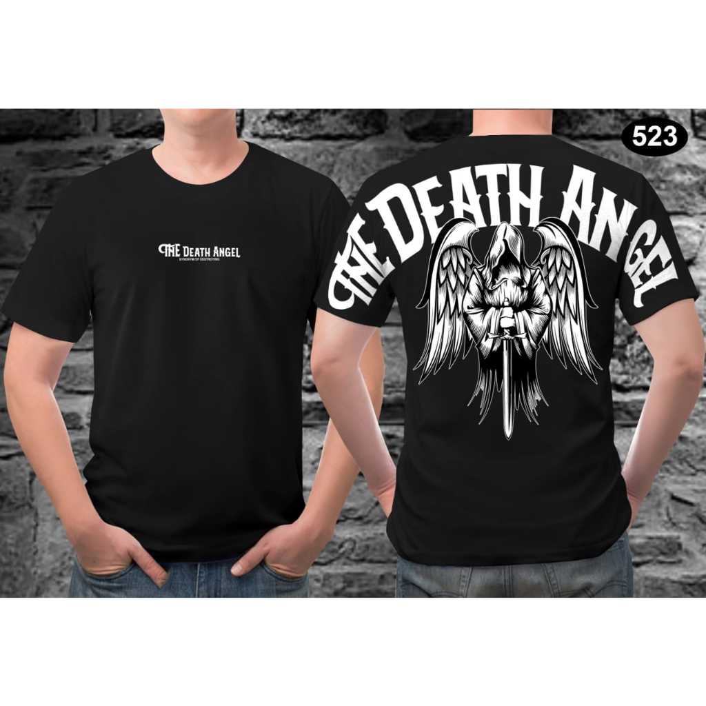 KAOS T-SHIRT DISTRO MOTIF BERGAMBAR THE DEATH ANGEL/