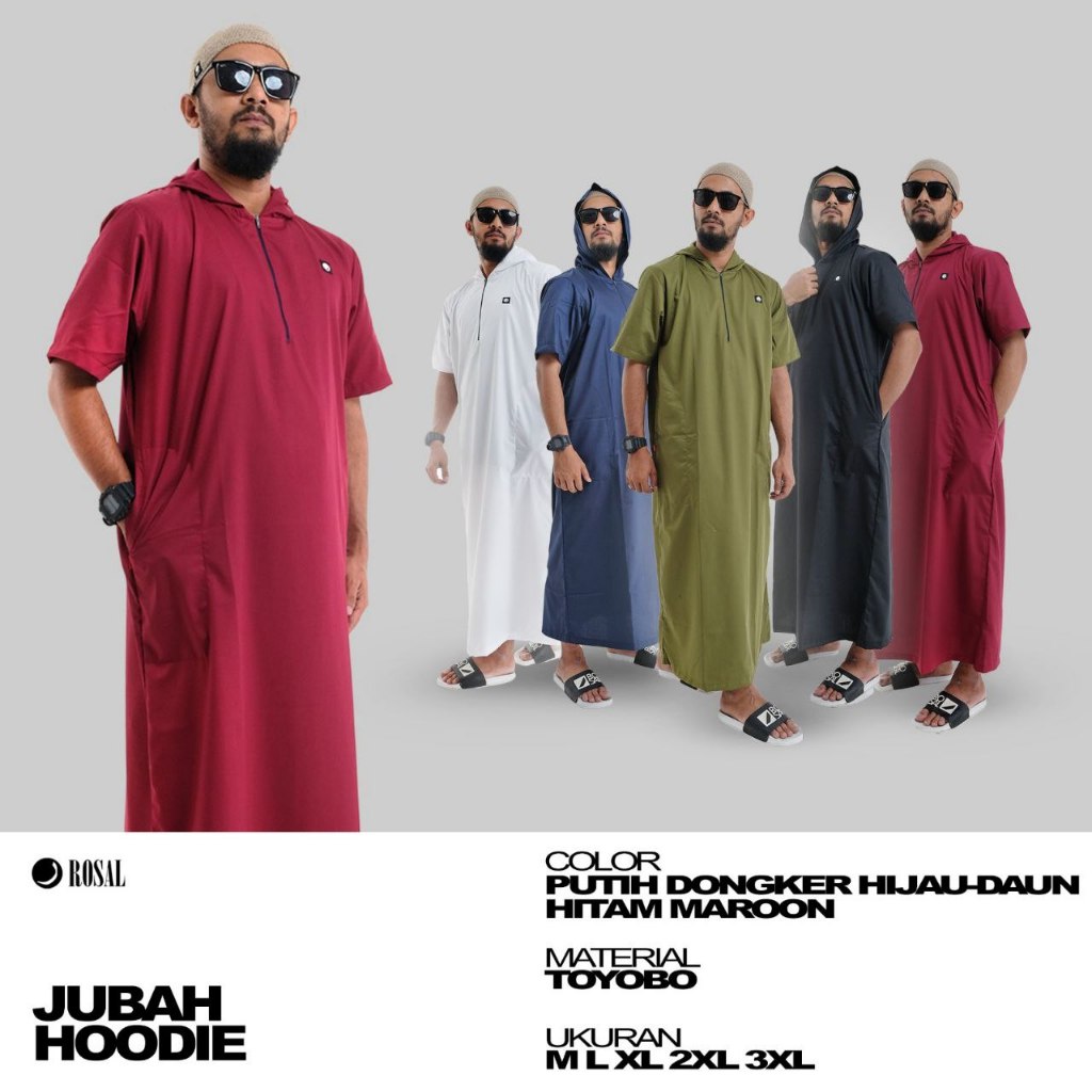 jubah Hoodie,Gamis Pria hoodie