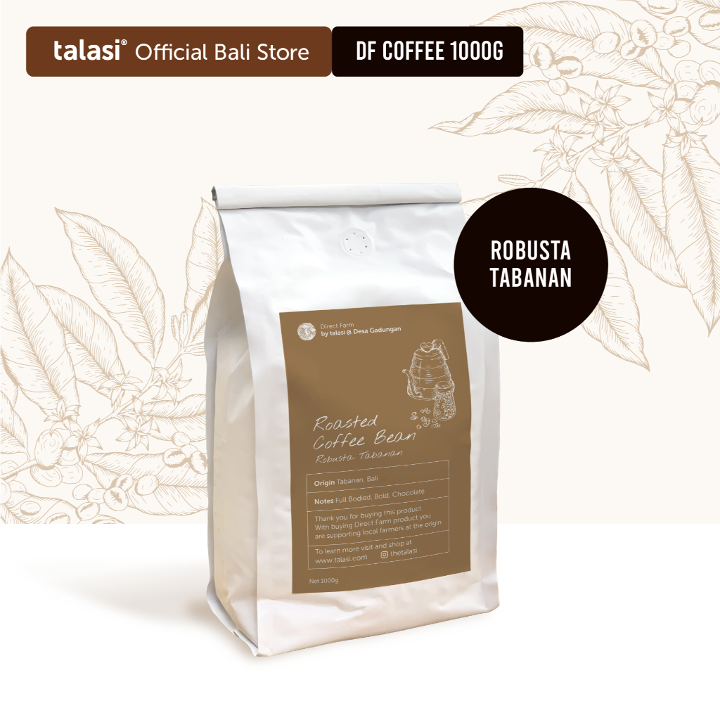 

Direct Farm Robusta Roasted Coffee Bean Origin Tabanan, Bali 1000gr