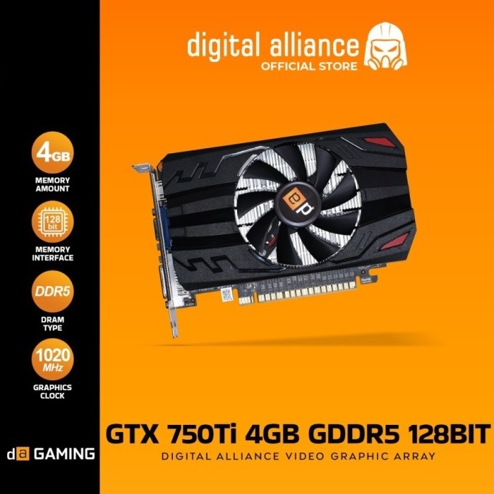 VGA Nvidia Geforce GTX750Ti GTX 750Ti 4GB GDDR5 128bit Digital Alliance
