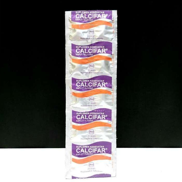 Calcifar Strip 10's Tablet Ifars - Kalsium / Vitamin Tulang Dan Gigi