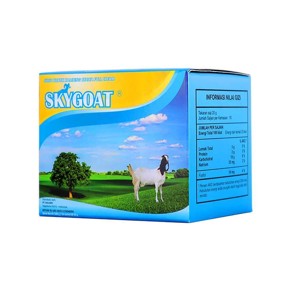 

RB22 Susu Etawa Skygoat Skygoat Susu Kambing Bubuk Per Box 10 Sachet SKYGOAT ORIGINAL