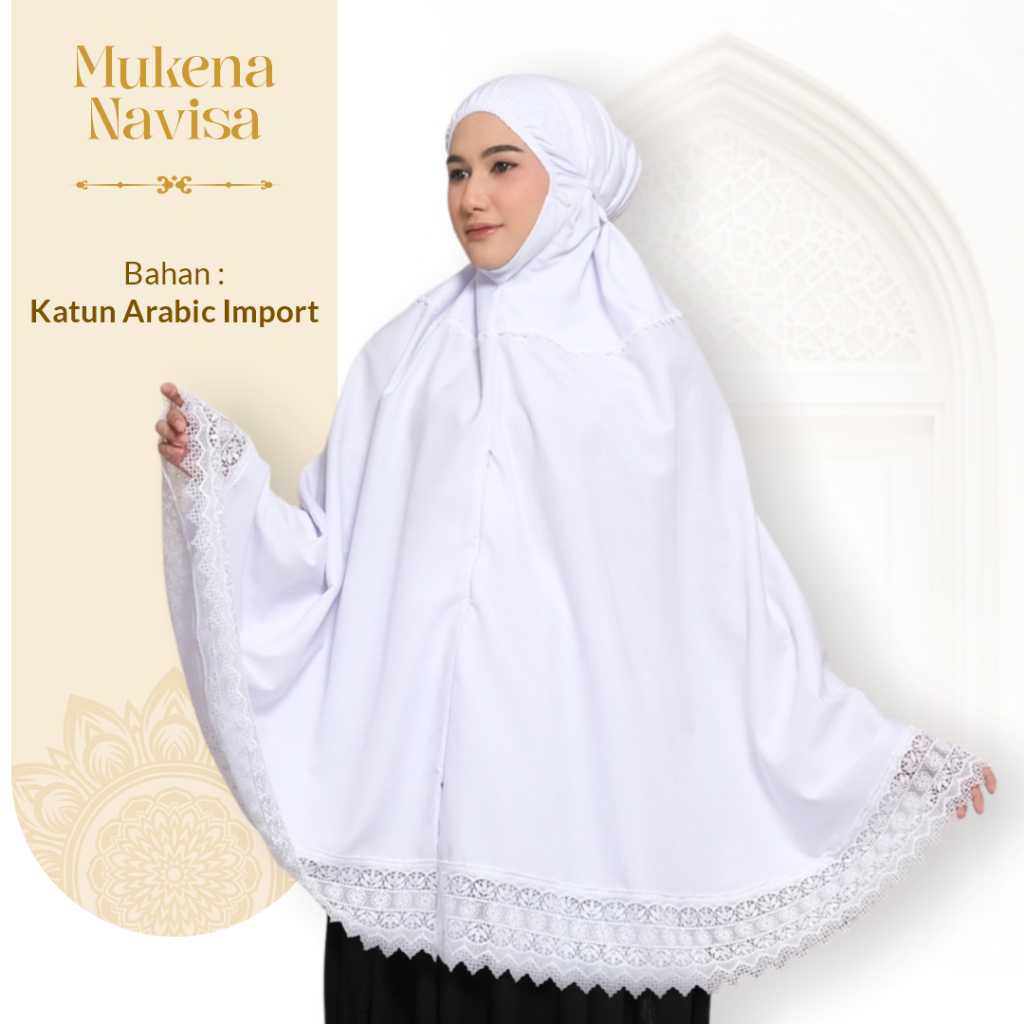 Bergo Umroh Haji Premium Saku Anti Copet Bordir Jumbo By Navisa Produsen Tasik