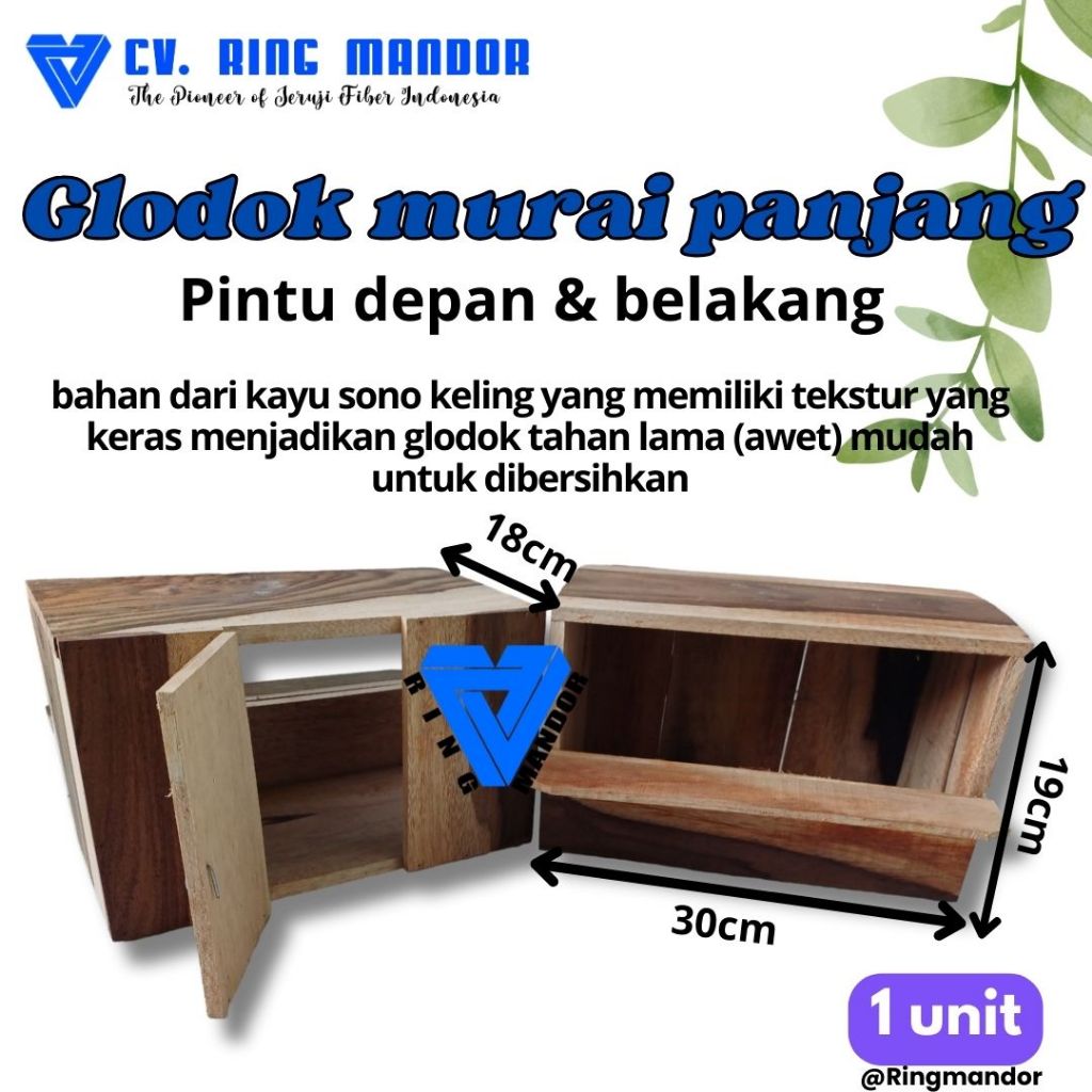 Glodok Murai PANJANG Kotak Kayu Ada Pintu Gelodok Glodokan Sarang Ternak Sangkar Burung Murai Kacer