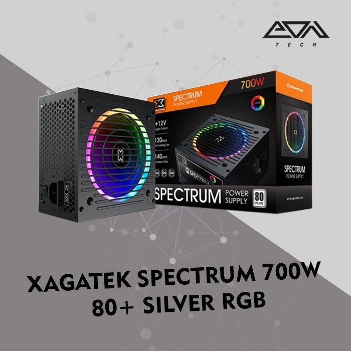 XAGATEK / XIGMATEK SPECTRUM 700W 80+ SILVER RGB Power Supply | PSU 80Plus