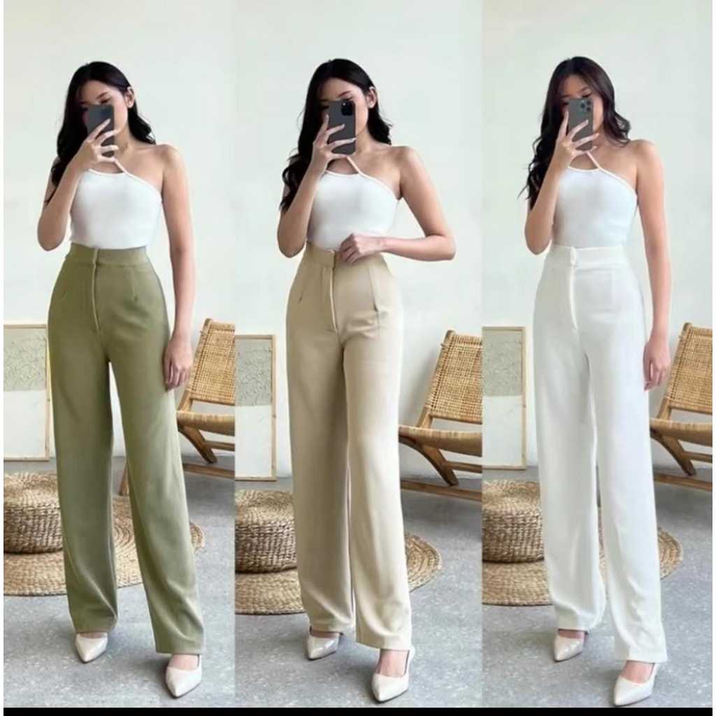 Groovy Fashion Loose Pants Celana Anti Kusut Cozie Pants