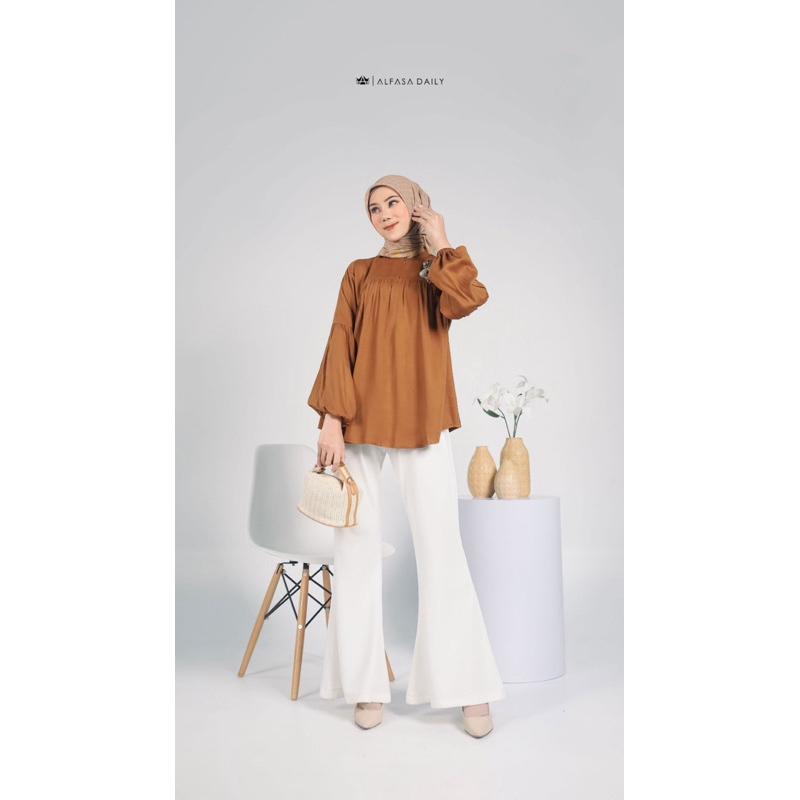 nolyn blouse , blouse polos, blouse alfasa Daily, kemeja murah