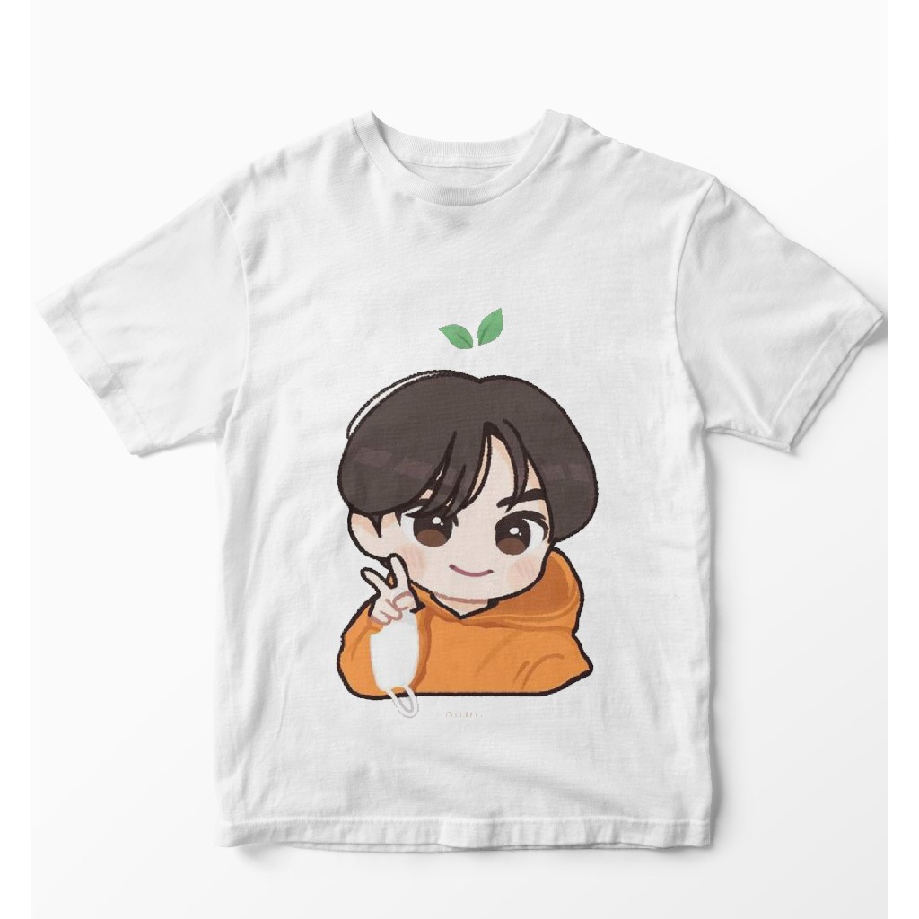 Kaos Anak Jungwon chibi Moe t shirt Pakaian Fashion Baju Atasan Anak Laki Perempuan Cowok Cewek Dist