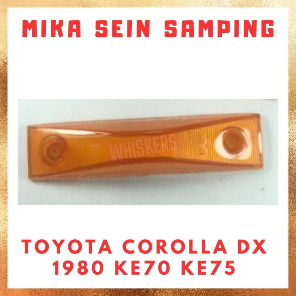 [PCS] Mika Kaca Lampu Sein Sen Signal Riting Side Fender Samping Toyota Corolla DX 1980 KE70 KE75