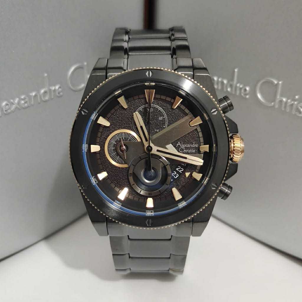 JAM TANGAN PRIA ALEXANDRE CHRISTIE 6619 ORIGINAL CHRONOGRAPH