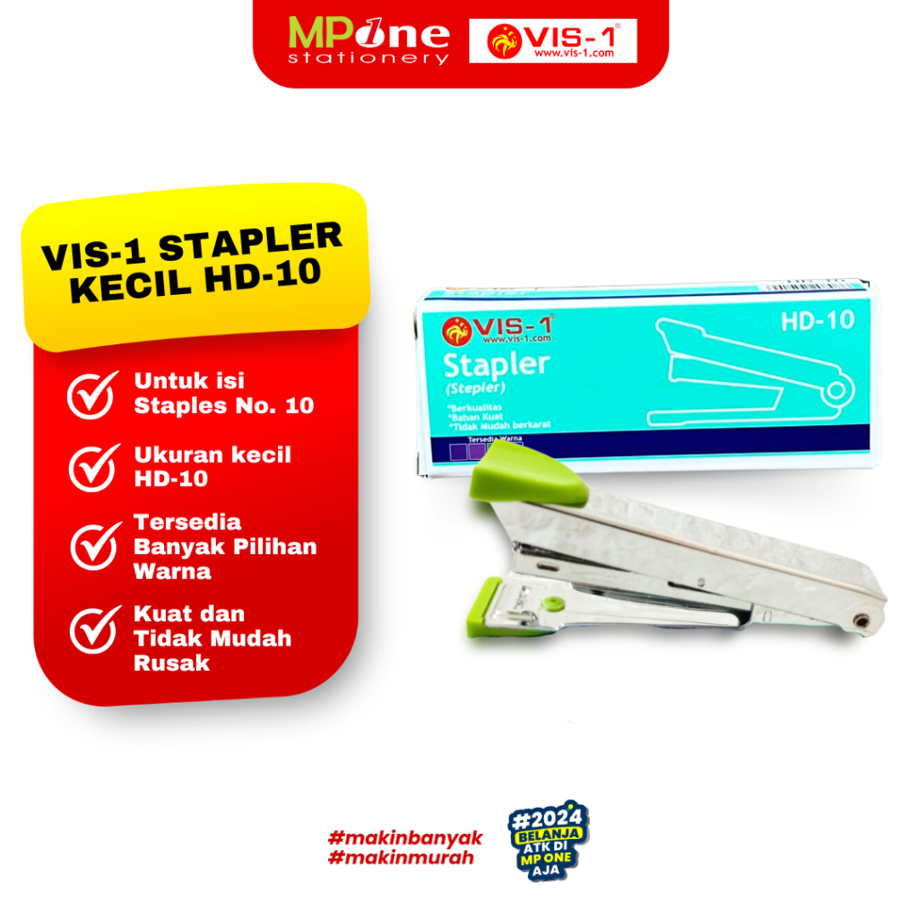 

(1 PCS) Vis-1 Stapler Kecil HD-10 / Staples Jepretan Kecil HD-10 VIS-1