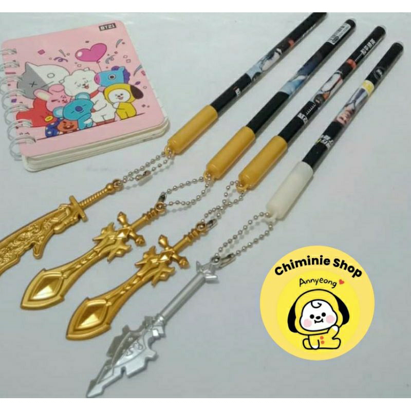 

COD PULPEN GANTUNGAN PEDANG GAME PEACE UNIK DAN LUCU/PULPEN HAPUS/PULPEN UNIK/PULPEN LUCU/PULPEN BISA HAPUS