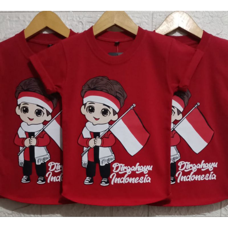 Kaos Nineteen Start Baju Anak Laki laki  Kemerdekaan 17 Agustus