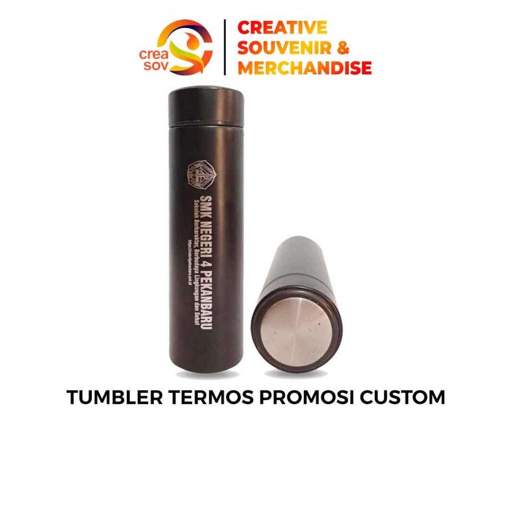 Creasov Tumbler Custom Tumbler Termos Promosi Custom Logo Nama Full Warna Cetak UV - 500 ml