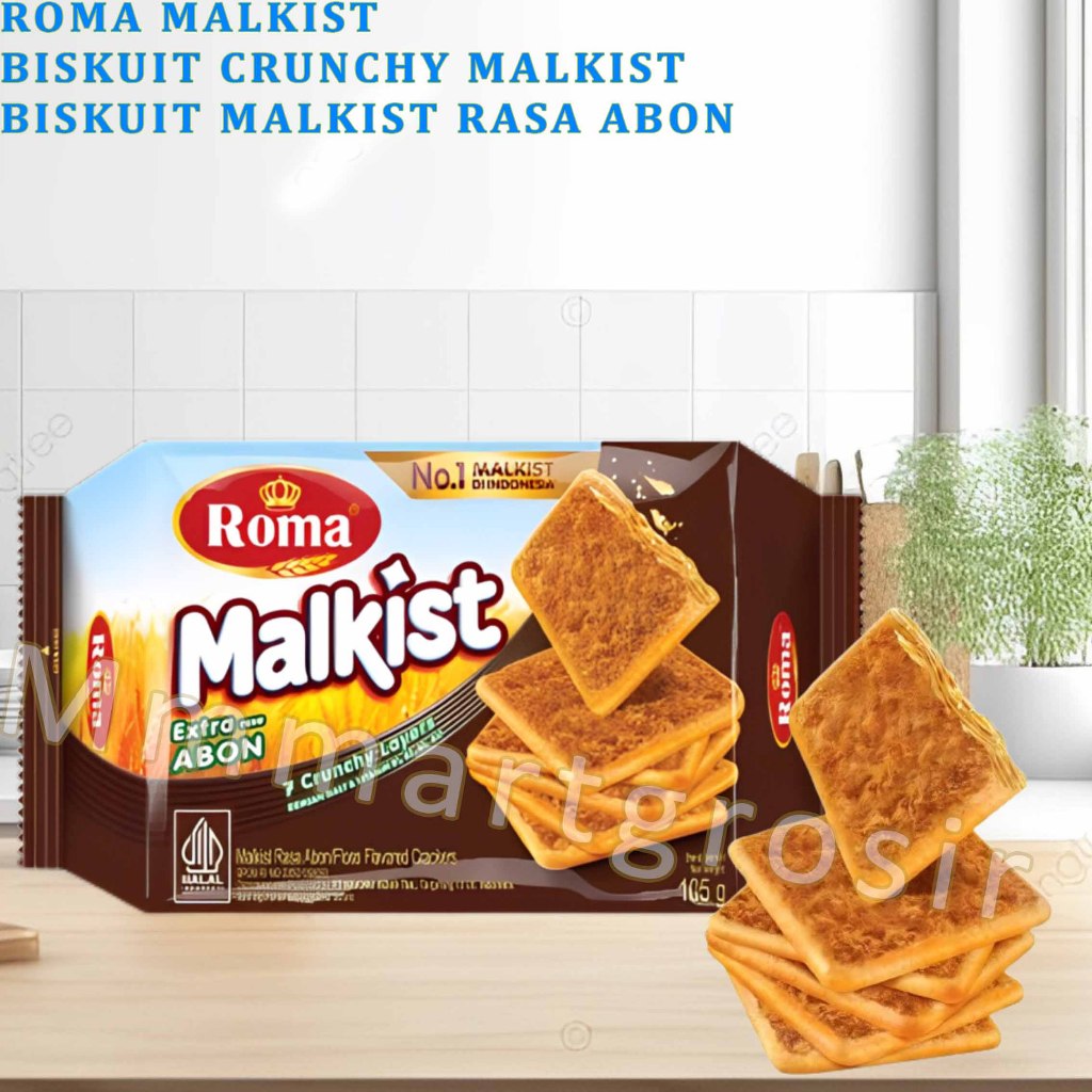 

Roma Malkist / Biskuit Crunchy Malkist / Biskuit Malkist Rasa Abon / 105gr