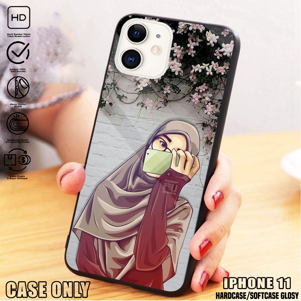 Case IPHONE 11  - Casing IPHONE 11 [ HIJAB ] Silikon IPHONE 11  - Kesing Hp - Casing Hp  - Case Hp -