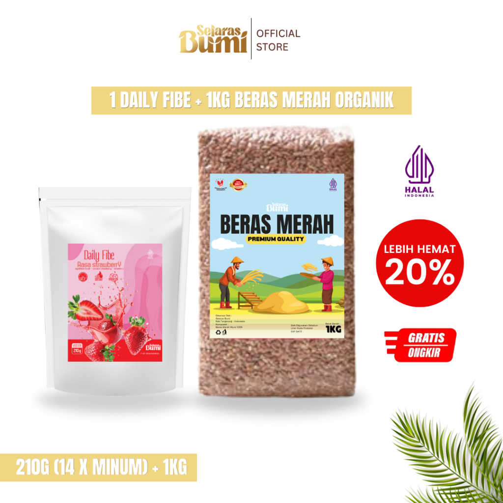 

Daily Fiber Strawberry Beras Merah [Bundling 2 Pcs] Rendah Gula Diet Tetap Sehat