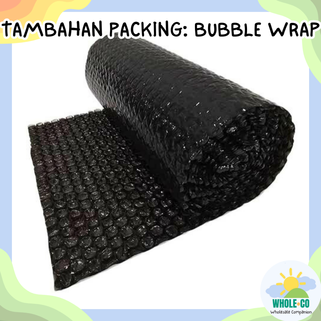 

(Tambahan Packing) Extra Bubble Wrap Hitam Pelindung Paket Ekstra