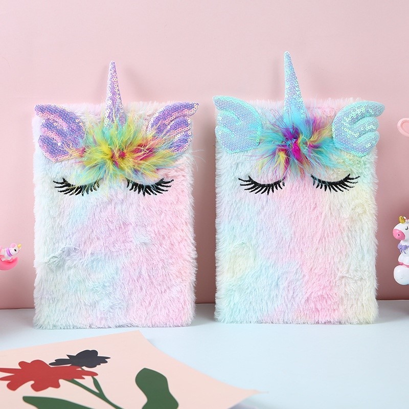 

KK Buku Diary Bulu Motif Unicorn Buku Agenda Notebook Anak