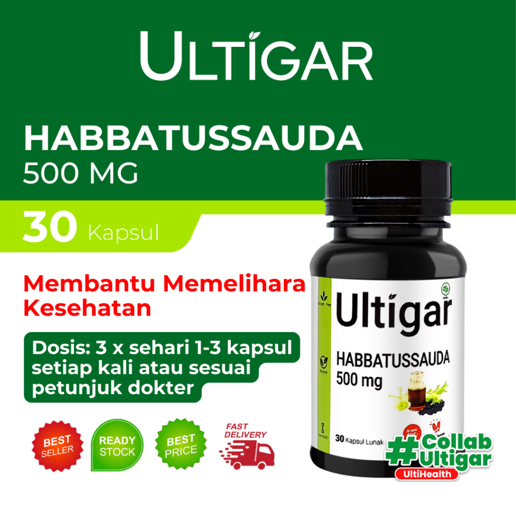 Ultigar Habbatussauda 500 mg ISI 30 KAPSUL LUNAK