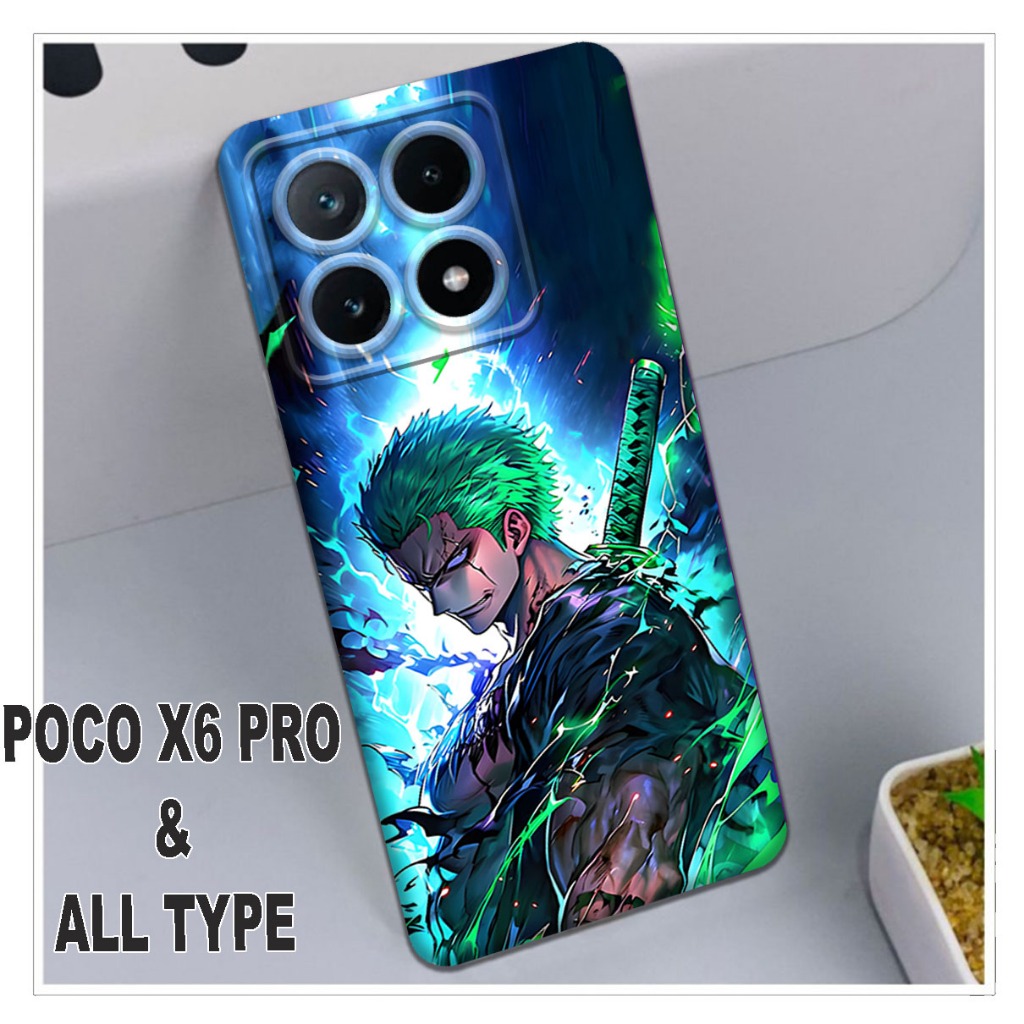 (GC3) Softcase karet Hp POCO X6 PRO Terbaru 2024 / Case One Piece Zoro / Case POCO X6 PRO Silikon Tp