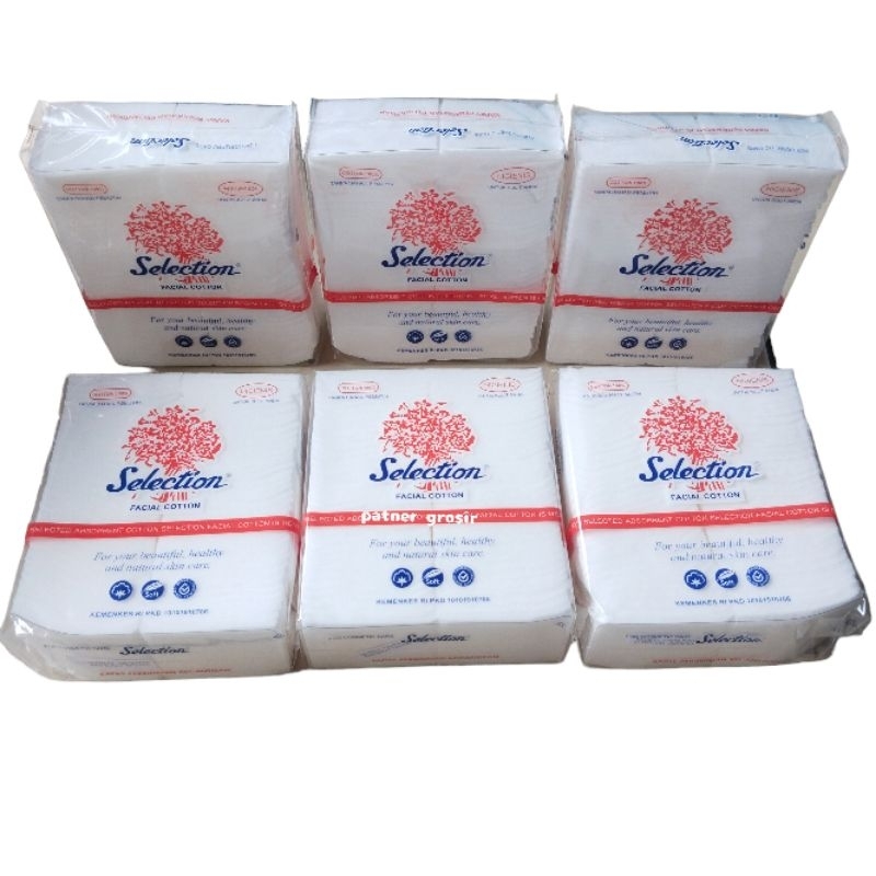 KAPAS WAJAH SELECTION ECERAN 6 PCS, KAPAS SELECTION 1/2 LUSIN (12×35gr)