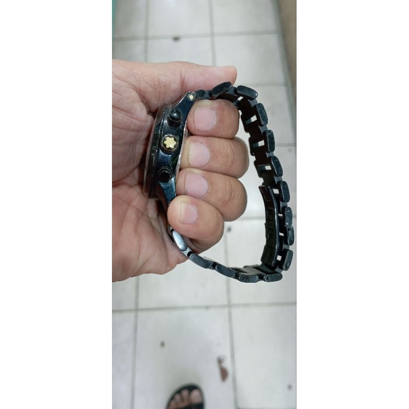 jam tangan pria nc quartz stainless steel classic chronograph anti karat anti air anti karat