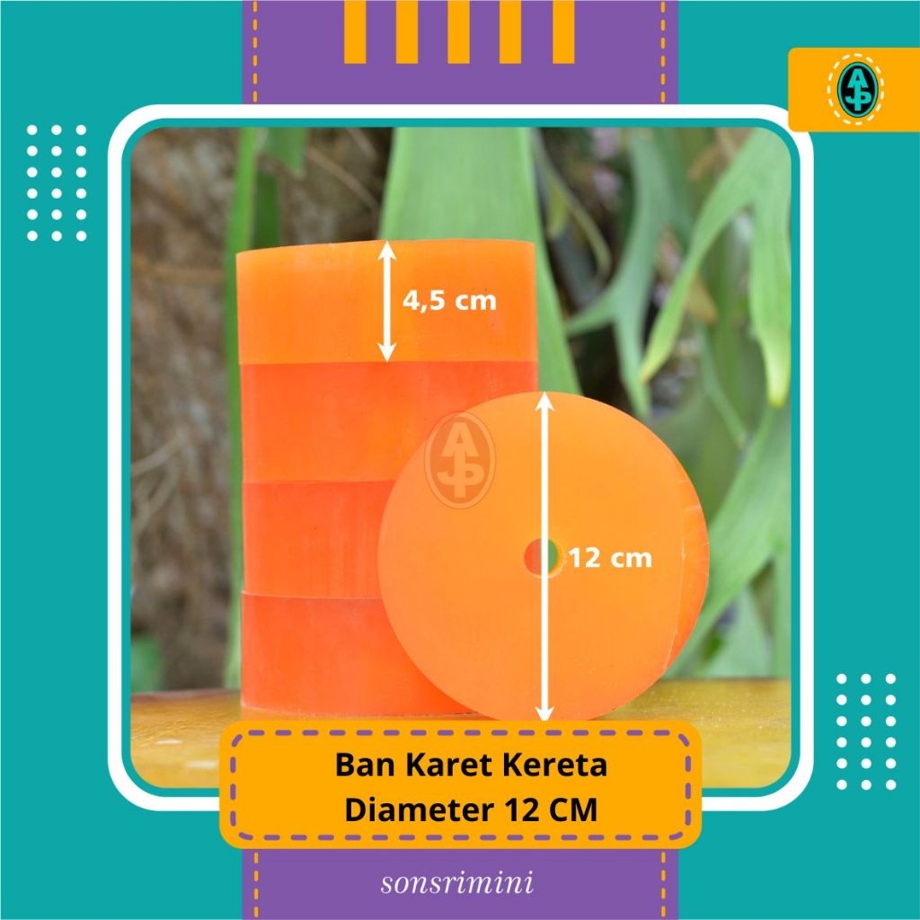 Karet ban kereta lantai Diameter 12 cm AJP Grup