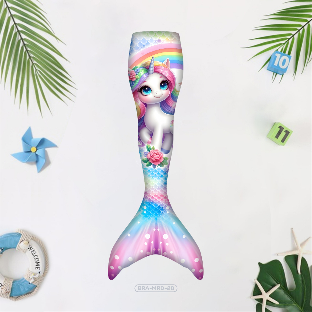 Baju Kostum Mermaid Anak Perempuan 1-9 Tahun Karakter Unicorn