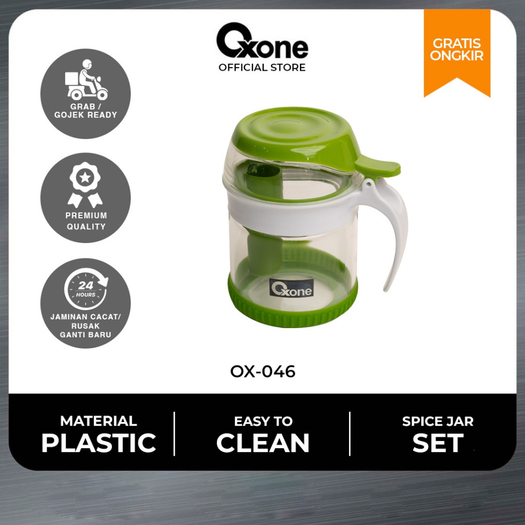Oxone OX046 Spice Jar Set Tempat Penyimpanan Bumbu Serbaguna