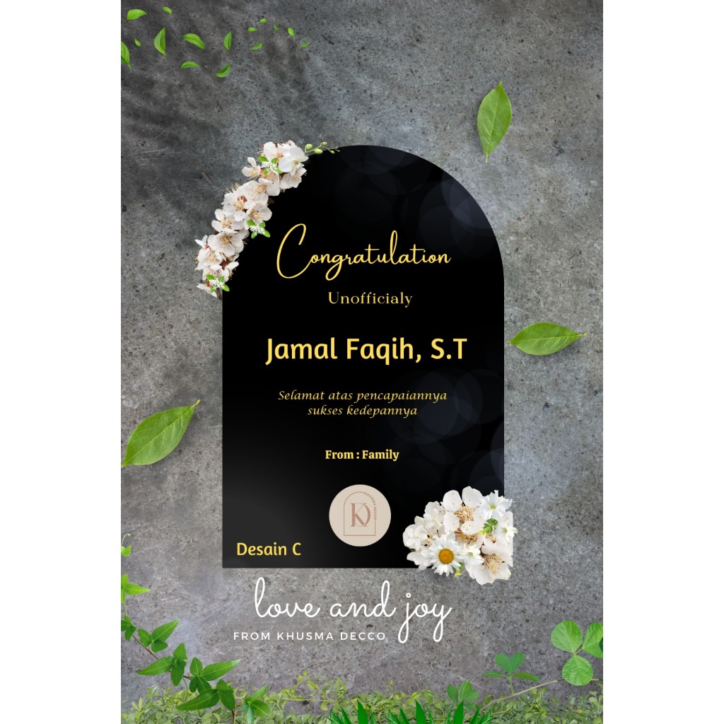 

Sticker Cutting Stiker Custom untuk Papan Bunga Akrilik Wisuda Graduation