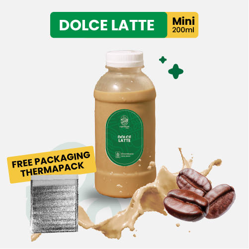 

Kopi Susu Dolce Latte Kemasan bottle MINI 200ml Ready To Drink MarieKopi