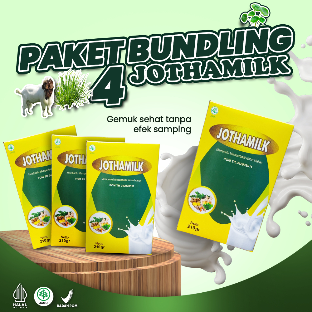 

4 Box Jothamilk Susu Kambing Etawa Penggemuk Penambah Berat Badan Nafsu Makan Halal & BPOM