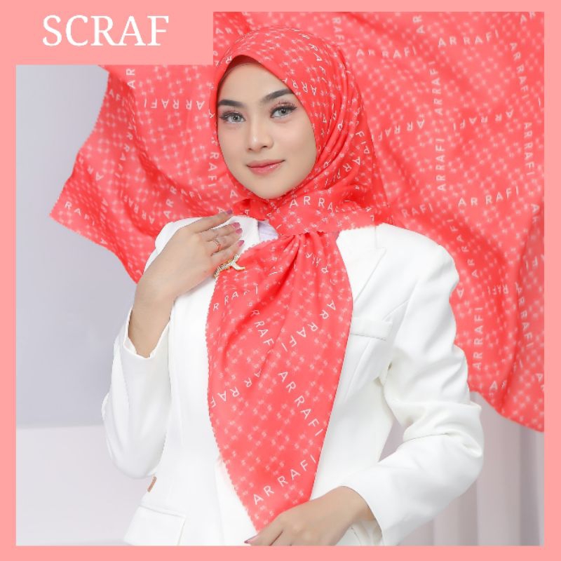 SPECIAL MERDEKA √ SCRAF ASHIKA ARRAFI NEW KEMERDEKAAN √ HIJAB SEGIEMPAT VOAL MOTIF AR CUTTING UK 110