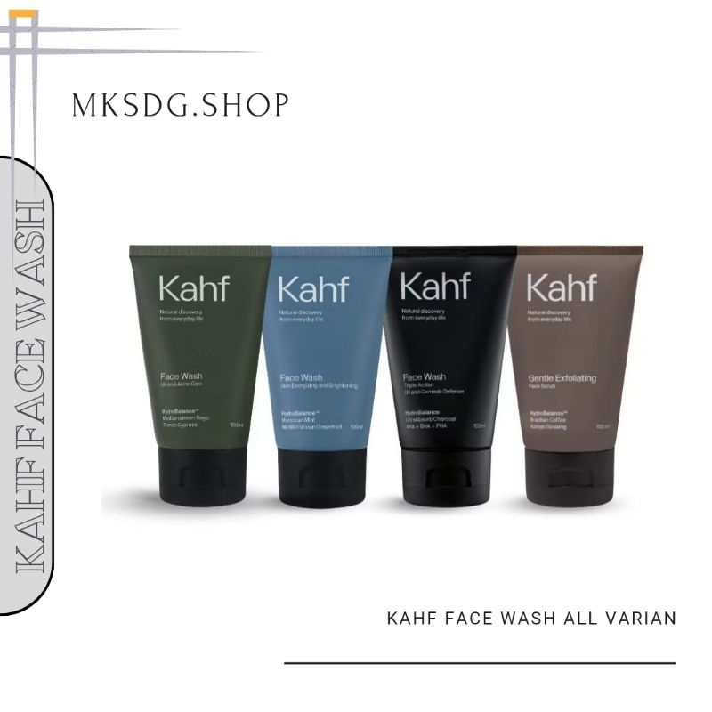KAHF Face Wash Oil Acne/Energizing bright/Gentle Exfo/Triple Action Komedo