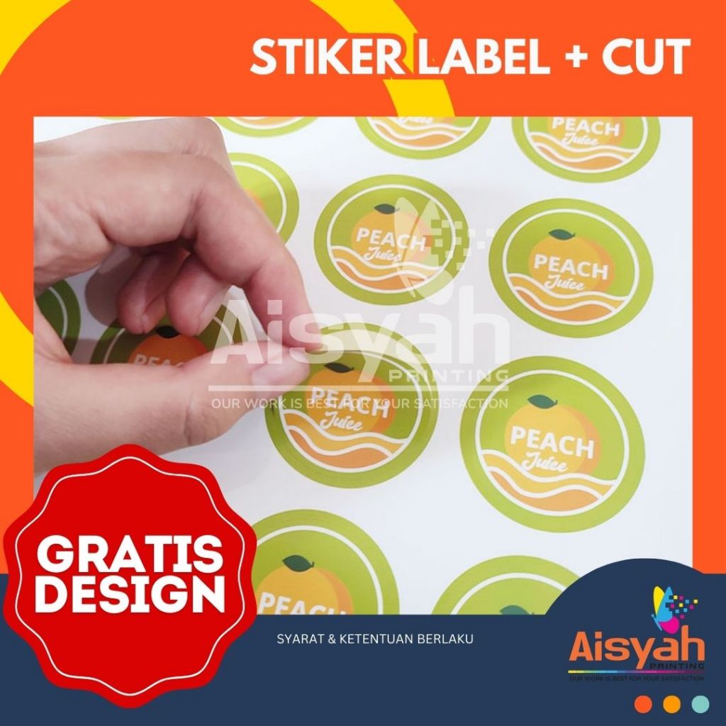 

GRATIS DESAIN | Print & Cut Sticker Chromo A3/Vynil 3, Cetak Kiss Cut Stiker Label