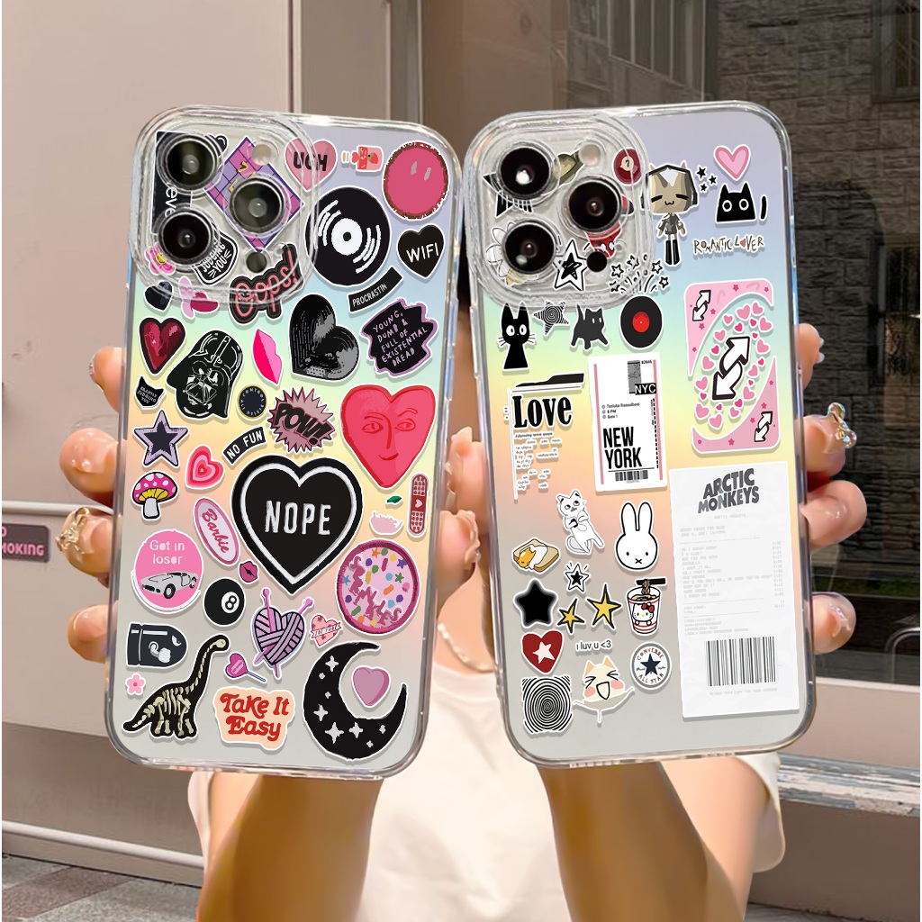 Case Hologram OPPO A5S A11K A12 A7 A15 A15S A57 A77S A58 4G Motif ( 3D RANDOM LUCU ) Softcase Hologr