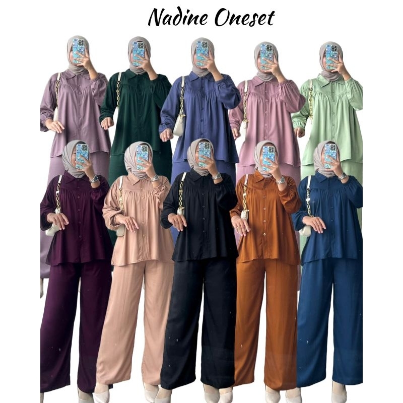 GALERIAZKIYA NADINE ONESET/ ONE SET TUNIK POLOS/ SETELAN WANITA JUMBO/ SETCEL POLOS JUMBO/ ONESET KA