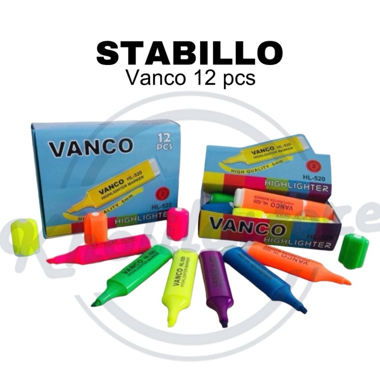 

KODE M94N Highlighter Stabilo Set Vanco HL52 isi 12 pcs