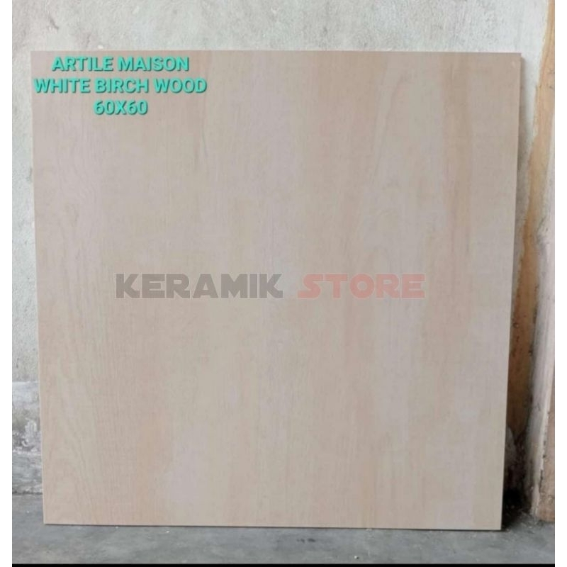 granit artile 60x60 motif kayu matt maison white birch wood