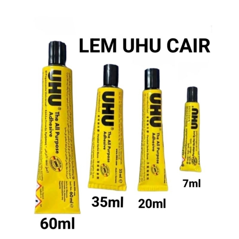 

LEM UHU CAIR ORIGINAL MURAH 20ml, 35ml, 60ml, 125ml