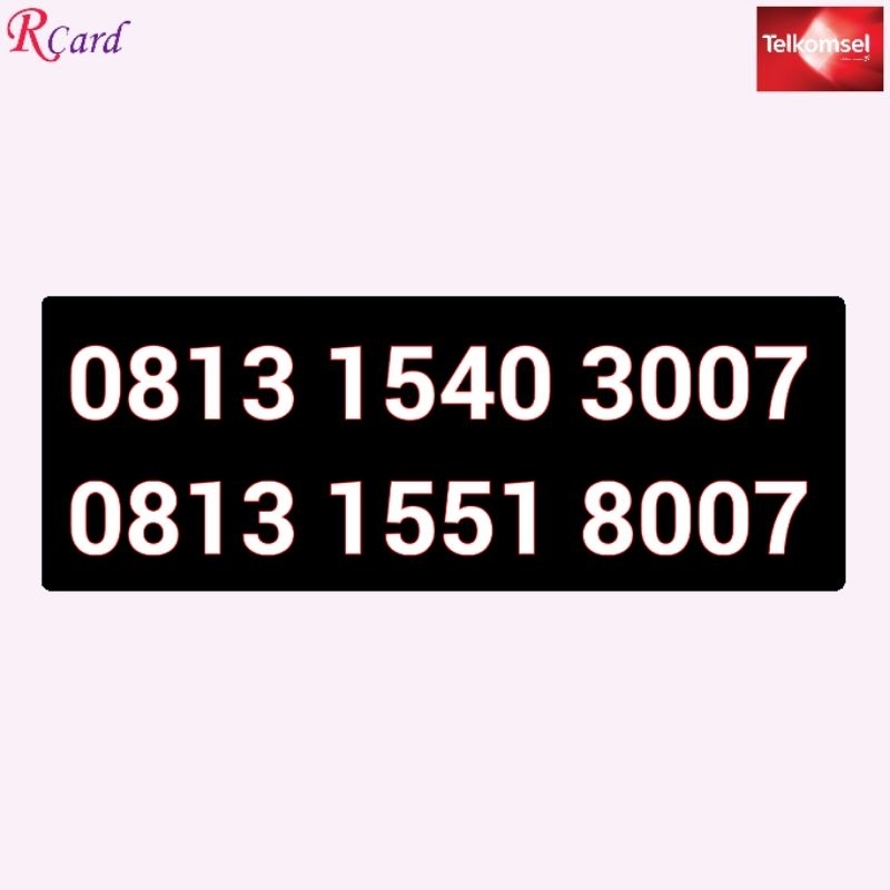 Perdana Nomor Cantik Simpati Telkomsel Bond 007 1551 8007