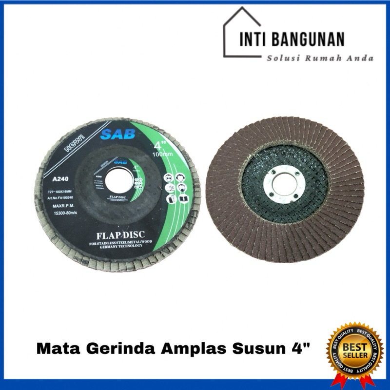 Mata Gerinda Amplas Susun / Kipas SAB A240 240 4" 4 inch Sedang Flap Disc