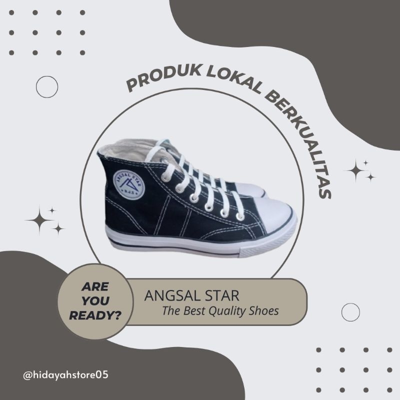 Sepatu Sekolah SD SMP SMA Hitam Putih Sneakers Pria Wanita